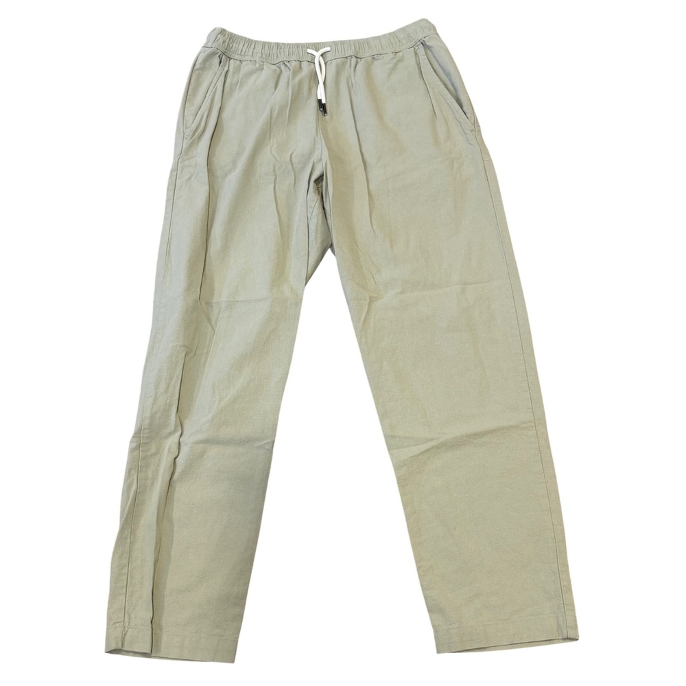 Quiksilver Mens Sage Green Cotton Drawstring Beach Pants EQWNP03046 Small